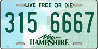 NH license plate 3156667
