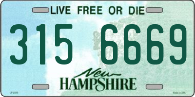 NH license plate 3156669