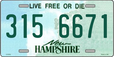 NH license plate 3156671