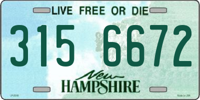 NH license plate 3156672