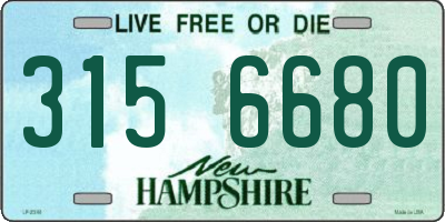 NH license plate 3156680