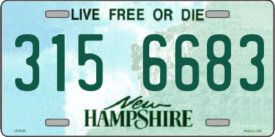 NH license plate 3156683