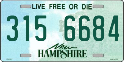 NH license plate 3156684