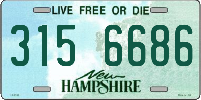 NH license plate 3156686