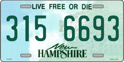 NH license plate 3156693