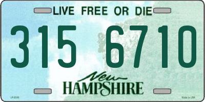 NH license plate 3156710