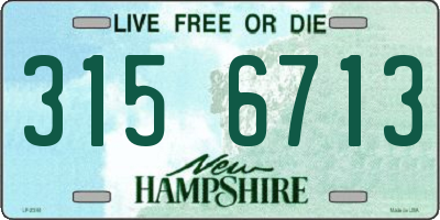 NH license plate 3156713