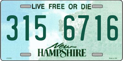 NH license plate 3156716