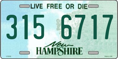 NH license plate 3156717