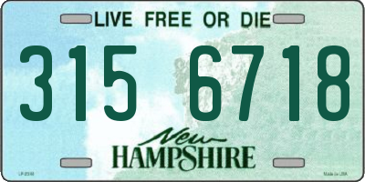 NH license plate 3156718
