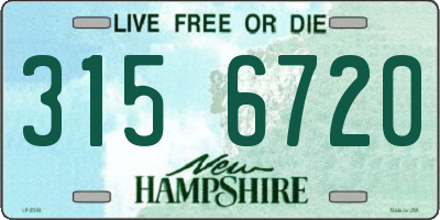 NH license plate 3156720