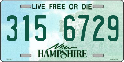 NH license plate 3156729
