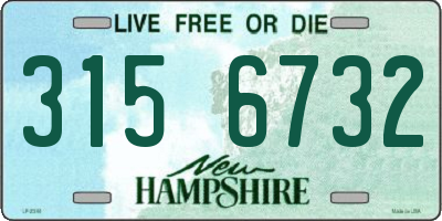 NH license plate 3156732