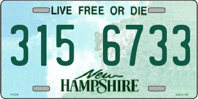 NH license plate 3156733