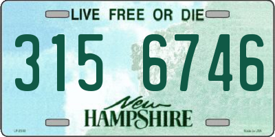 NH license plate 3156746