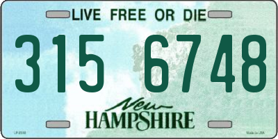 NH license plate 3156748