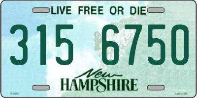 NH license plate 3156750