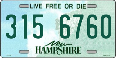 NH license plate 3156760