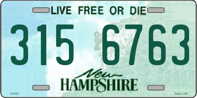 NH license plate 3156763