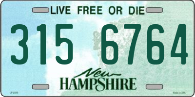 NH license plate 3156764