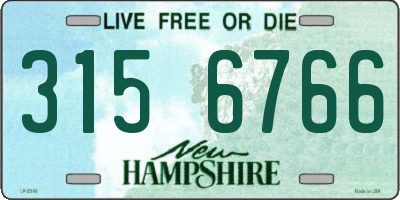NH license plate 3156766