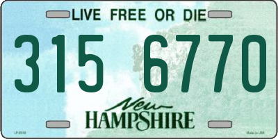NH license plate 3156770