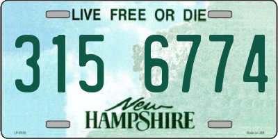 NH license plate 3156774