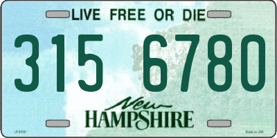 NH license plate 3156780