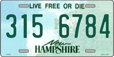 NH license plate 3156784
