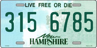 NH license plate 3156785