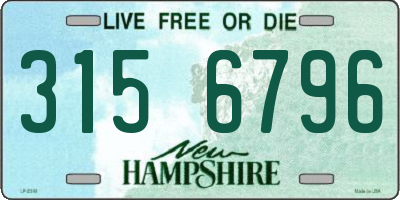 NH license plate 3156796