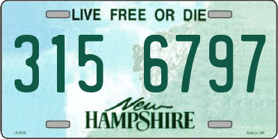 NH license plate 3156797
