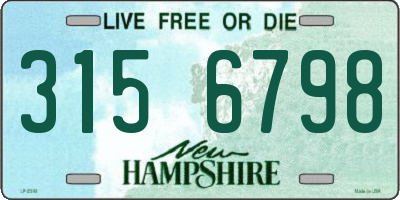 NH license plate 3156798