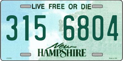 NH license plate 3156804
