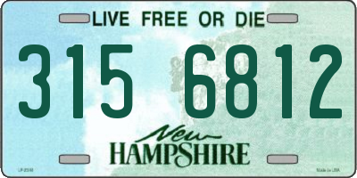 NH license plate 3156812