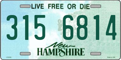 NH license plate 3156814