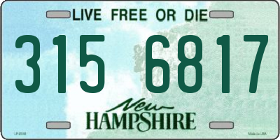 NH license plate 3156817