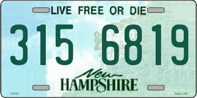NH license plate 3156819