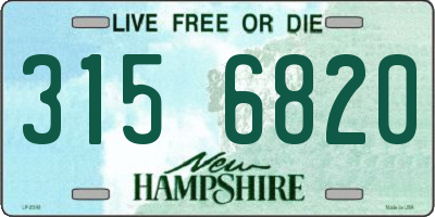NH license plate 3156820