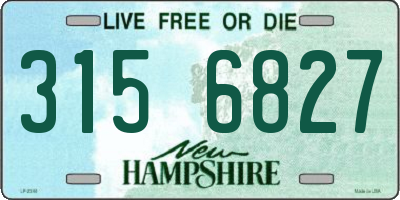 NH license plate 3156827