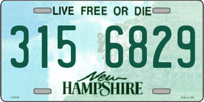 NH license plate 3156829