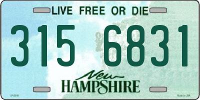 NH license plate 3156831