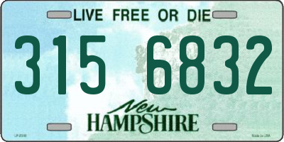 NH license plate 3156832