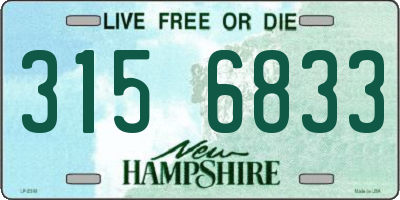 NH license plate 3156833
