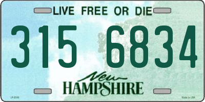 NH license plate 3156834