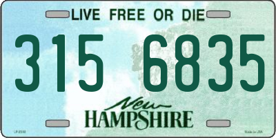NH license plate 3156835