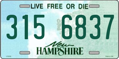 NH license plate 3156837