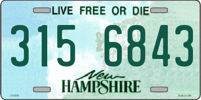 NH license plate 3156843