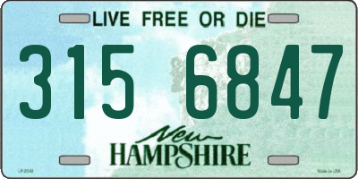 NH license plate 3156847