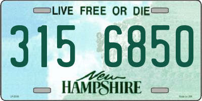 NH license plate 3156850